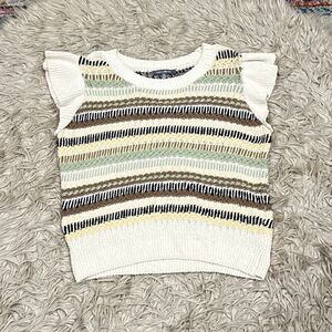 Grey collective crocheted top size XL